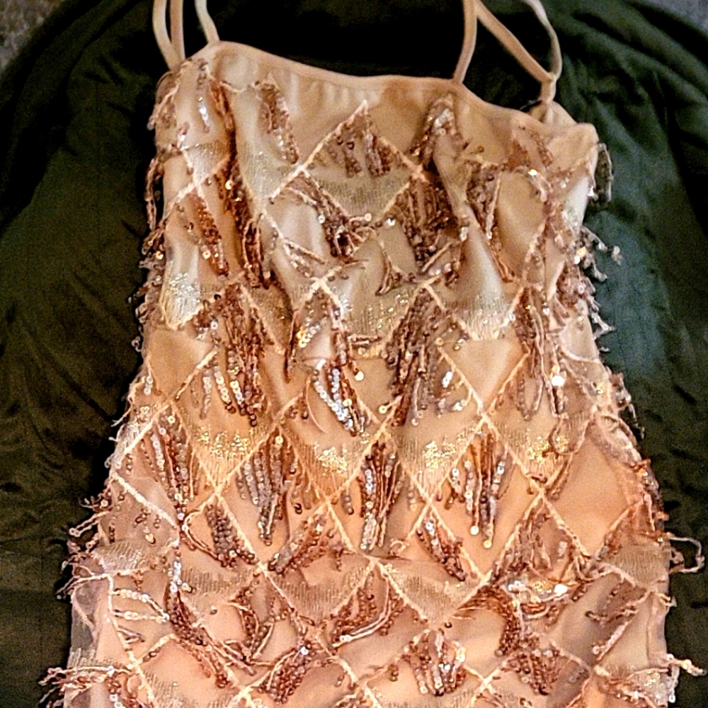 Nice sequence dress she says size 2 I think that is in little girls